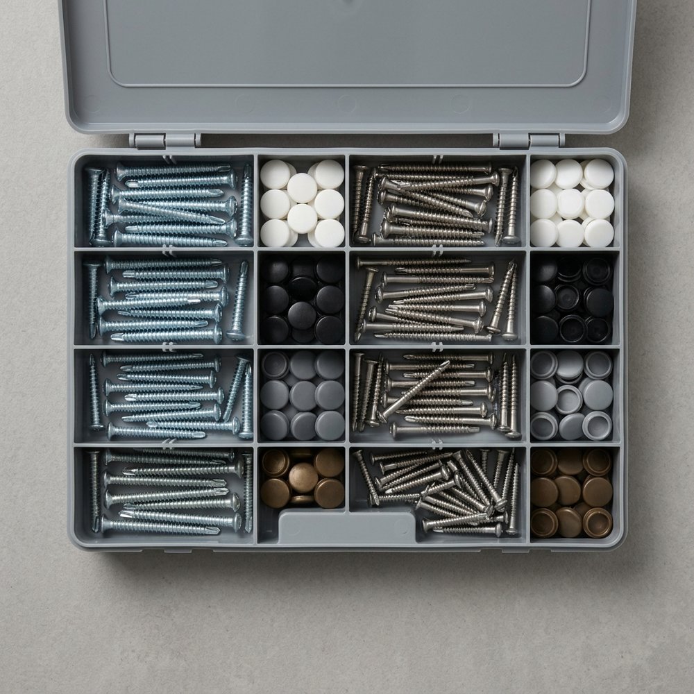 Shopfront screw and cap assortment (trade box)